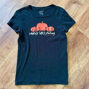 Old Navy Happy Halloween Black 100% Cotton T-Shirt Size Medium